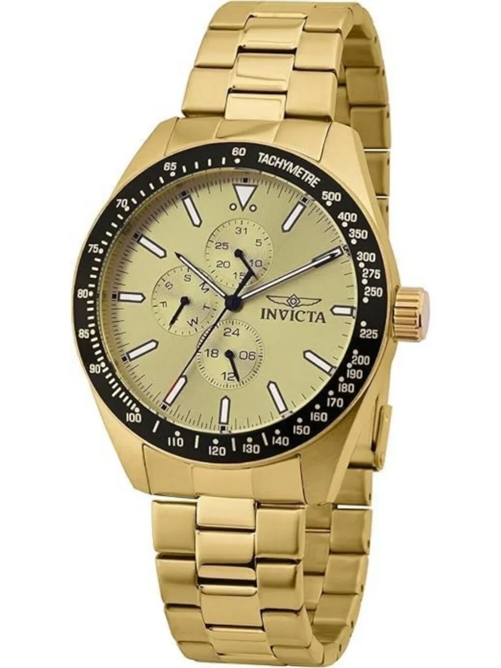 Stylish Stainless Steel Men's Quartz Aviator Watch - 45mm, Water-Resistant